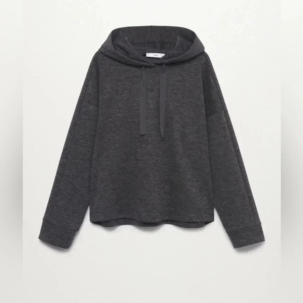 Mango Speckled Gray Hoodie NWT - Picture 7 of 13
